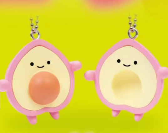 Cute hugging Avocado Cherry Egg Peach and apple Gashapon