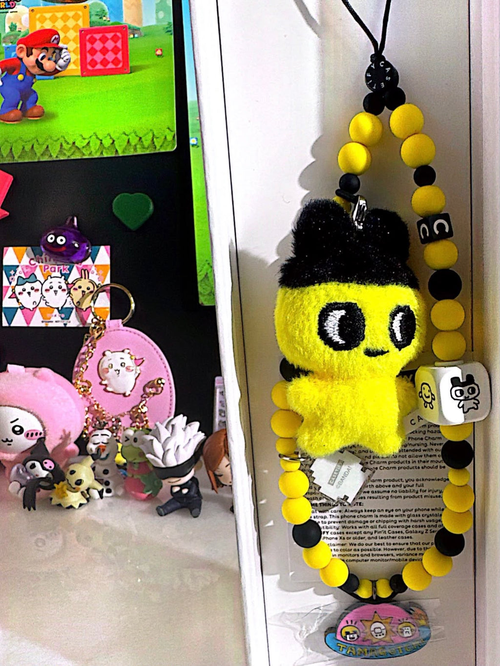 Official Tamagotchi Mametchi Beaded Phone Charm