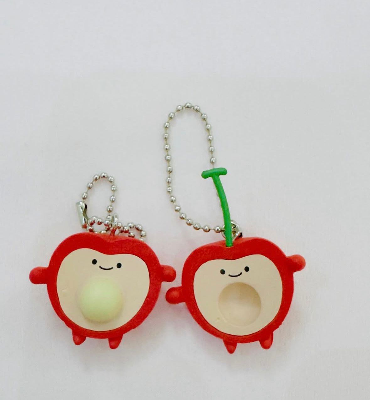 Cute hugging Avocado Cherry Egg Peach and apple Gashapon